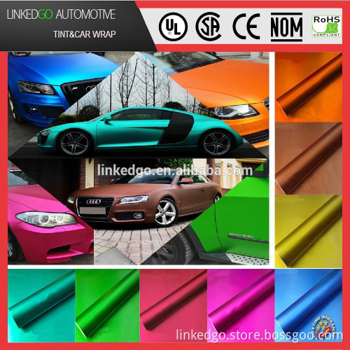 HOT Sales Auto Vinyl Vehicle Decal 1.52*30M Car Wrap Film Pink Gloss Vinyl Wrap